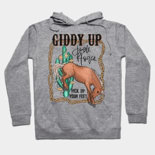 Giddy Up Jingle Horse Funny Western Christmas Hoodie